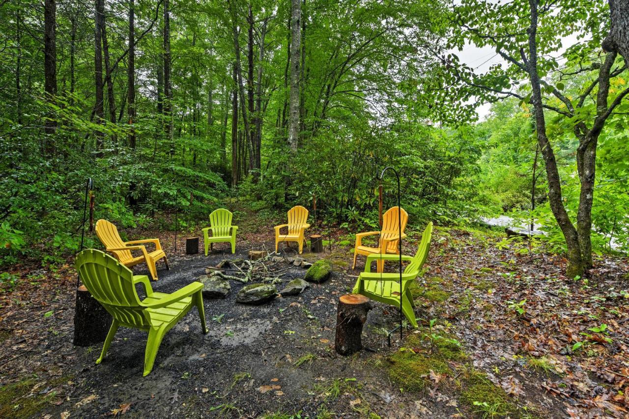 Serene Creekside Cottage Near Asheville Fire Pit Candler Exterior photo