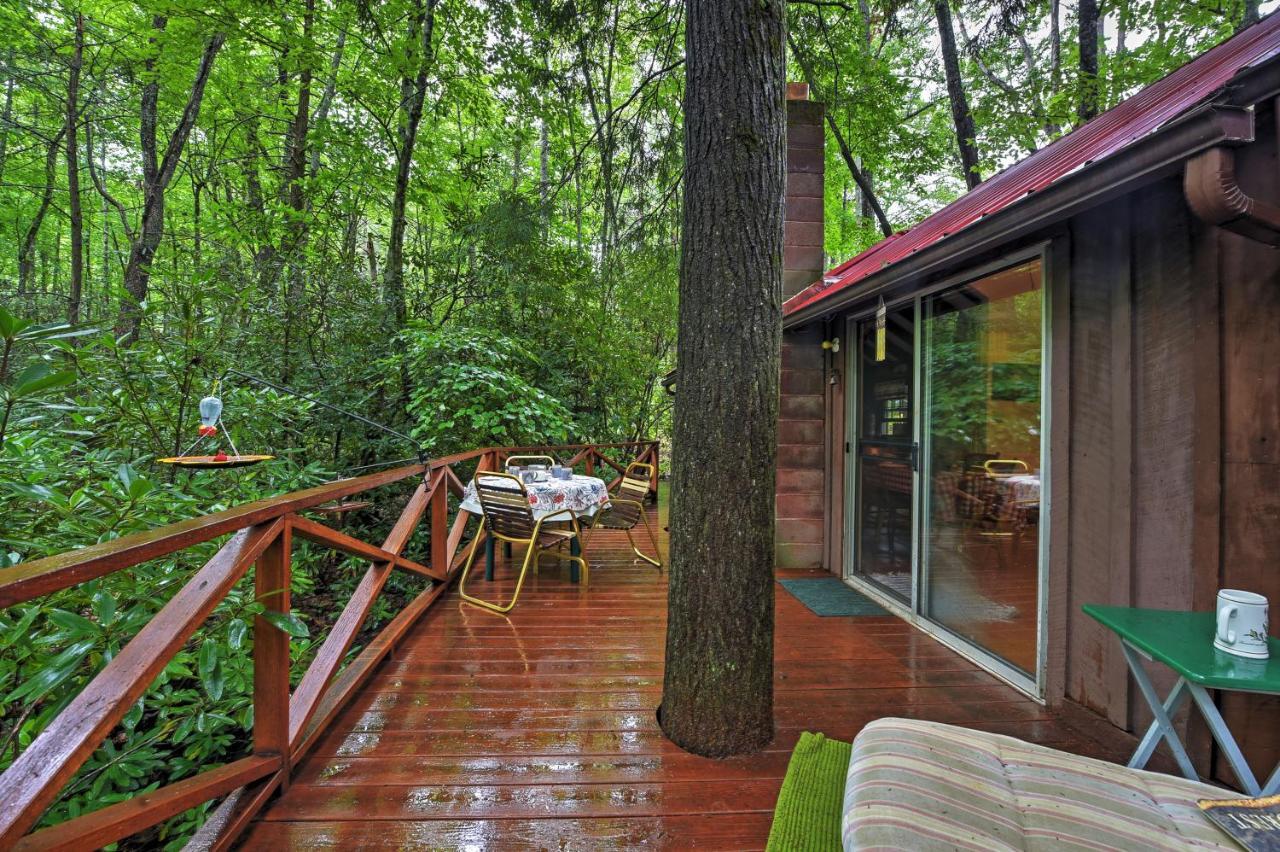 Serene Creekside Cottage Near Asheville Fire Pit Candler Exterior photo