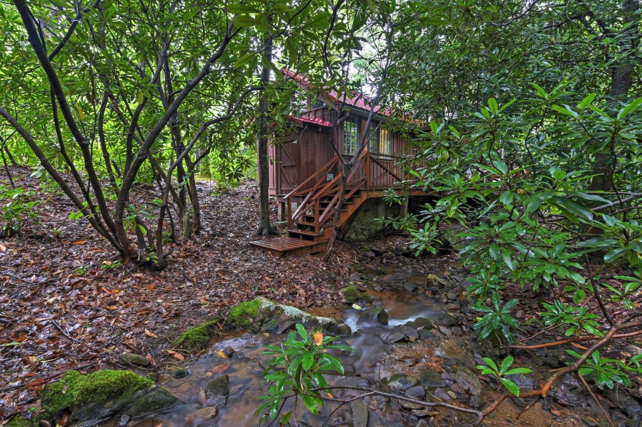 Serene Creekside Cottage Near Asheville Fire Pit Candler Exterior photo
